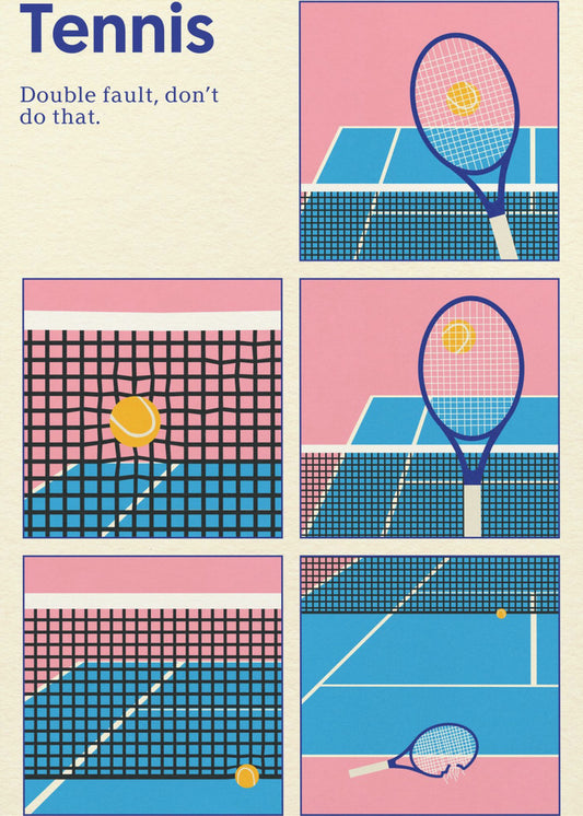 Poster Tennis Dubbelsprong | Canvas
