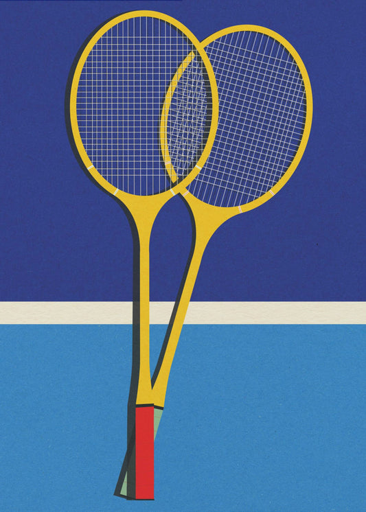 Houten badmintonrackets | Canvas