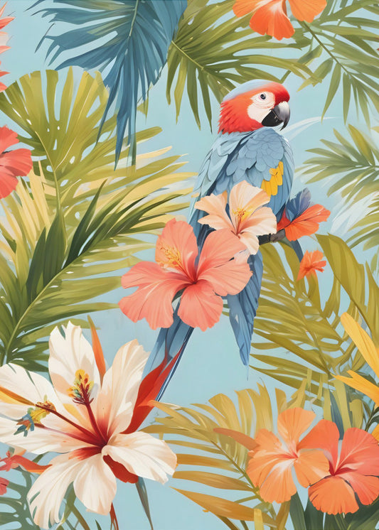 Ara Tropische Eenzaamheid | Canvas