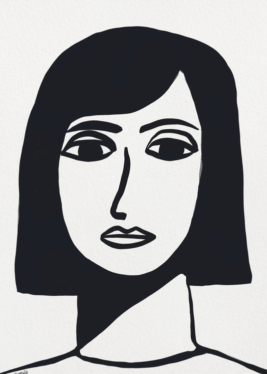 Gezicht van een vrouw | Canvas