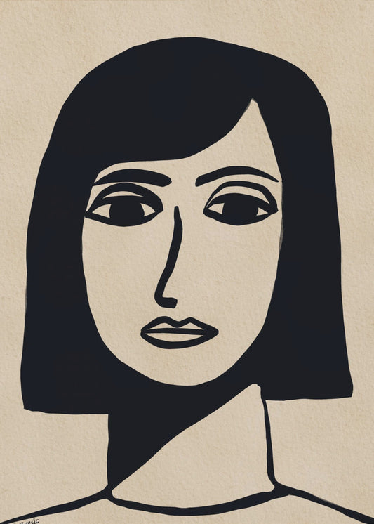 Gezicht van een vrouw | Canvas