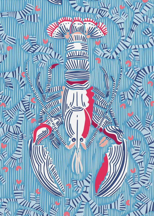Schaaldierenkern zomerblauw | Canvas