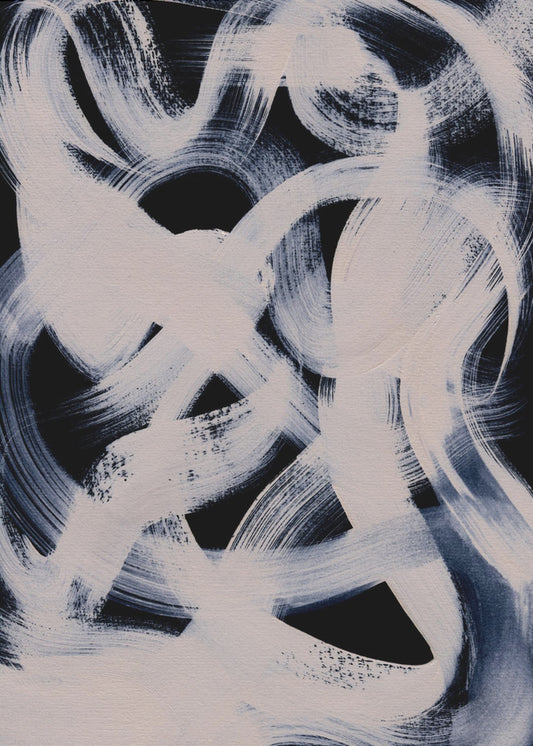 Abstracte penseelstreken 164 | Canvas