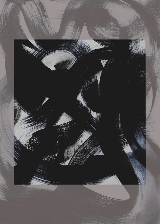 Abstracte penseelstreken 164Y | Canvas