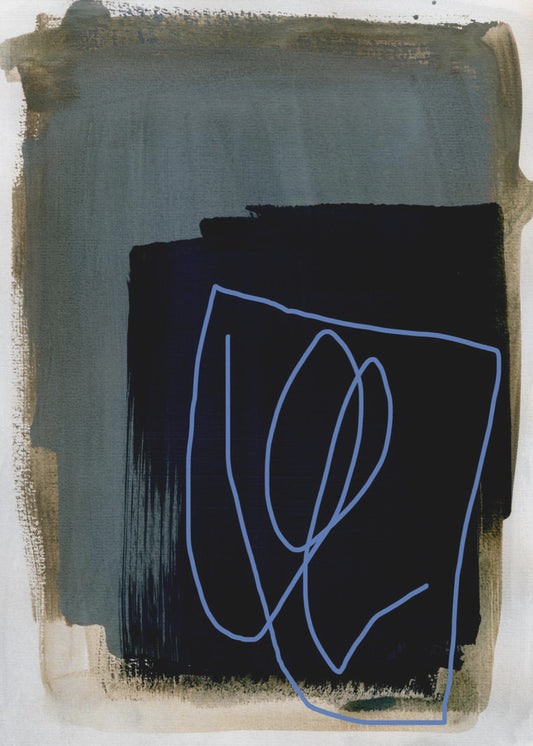 Abstracte penseelstreken 162 | Canvas