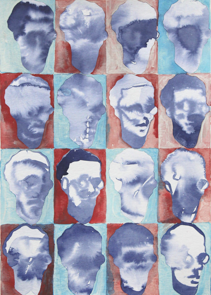 Aldo Rood Blauw 4x4 | Poster