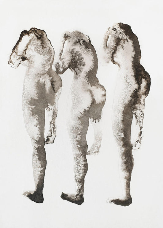 Figuurstudie 3x (nach Muybridge) | Canvas
