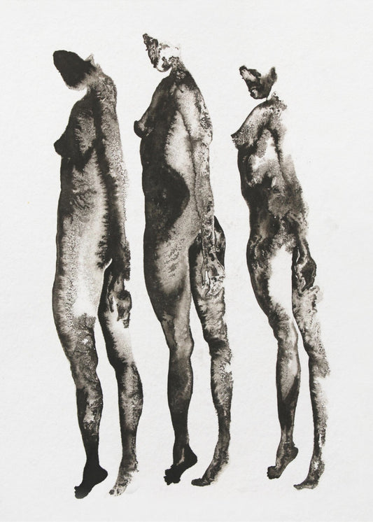 Figuurstudie 3x | Canvas