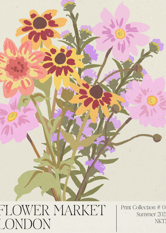 Bloemenmarkt Londen | Poster