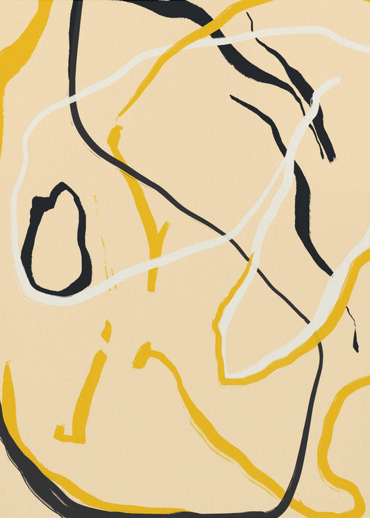 Gouden stroomlijnen | Poster
