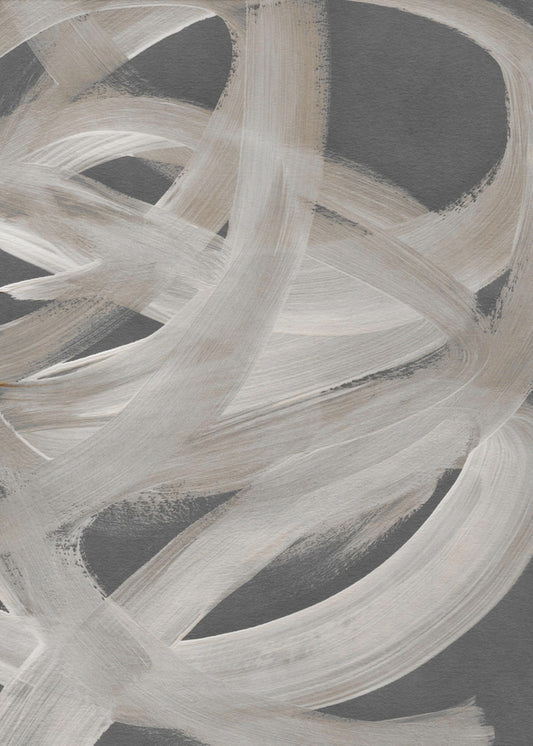 Abstracte penseelstreken 129X | Canvas