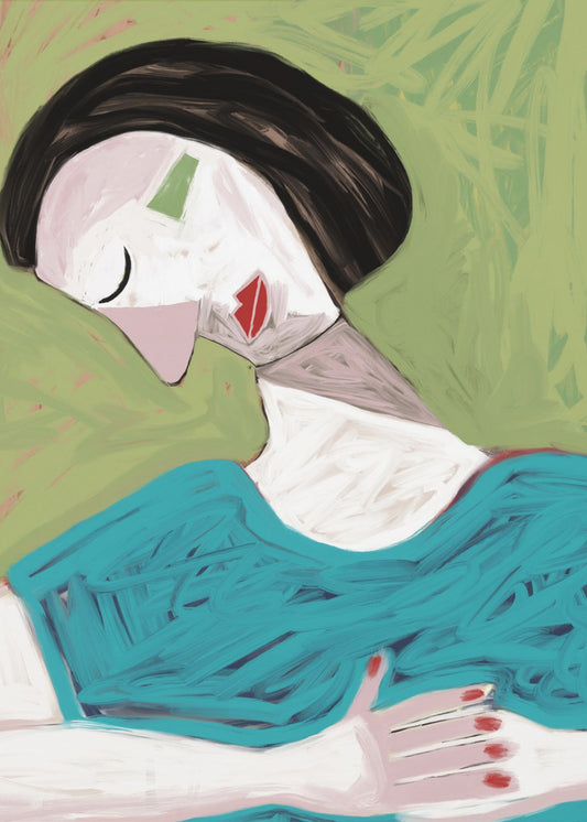 De slapende vrouw | Canvas