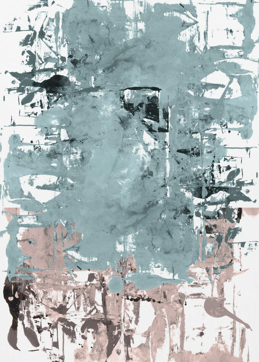 Abstracte neutrale krassen 1 | Canvas
