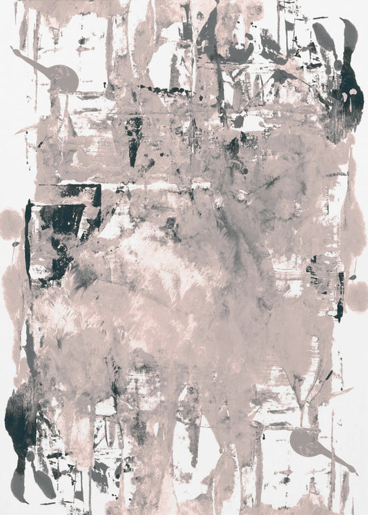 Abstracte neutrale schraapsels 2 | Canvas