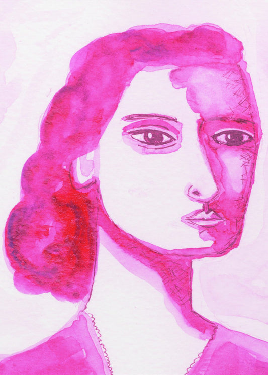 Ik ben een vrouw roze | Canvas