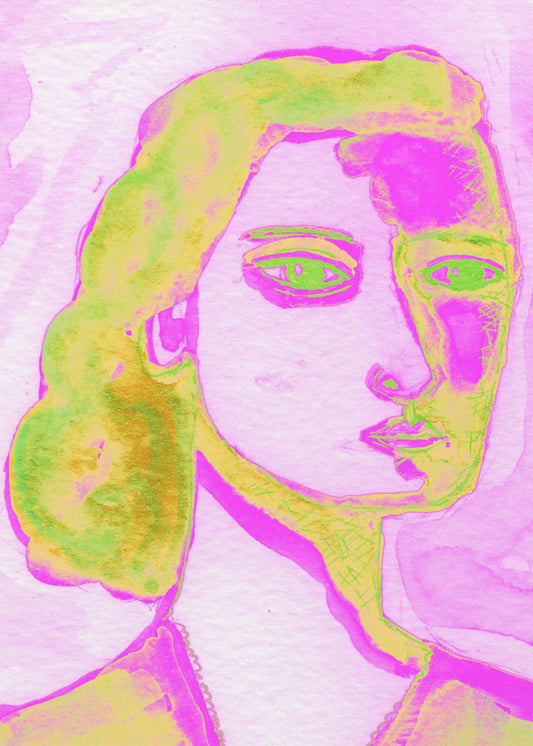Ik ben een vrouw paars | Canvas
