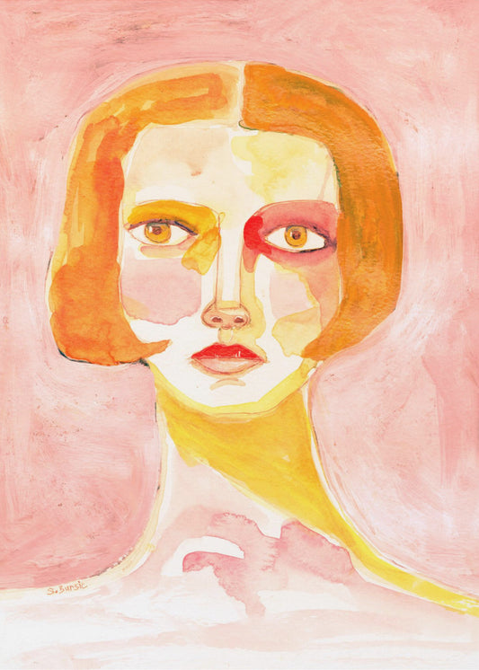 Dame met bobkapsel | Canvas