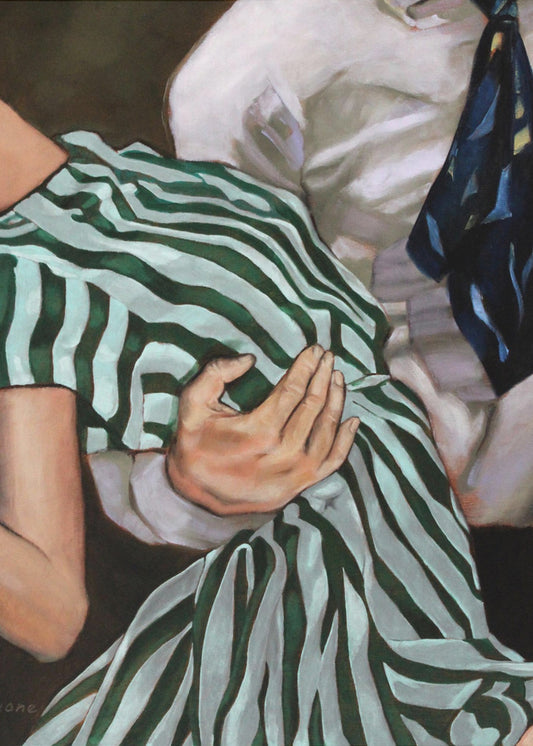 Gestreepte schommel | Canvas