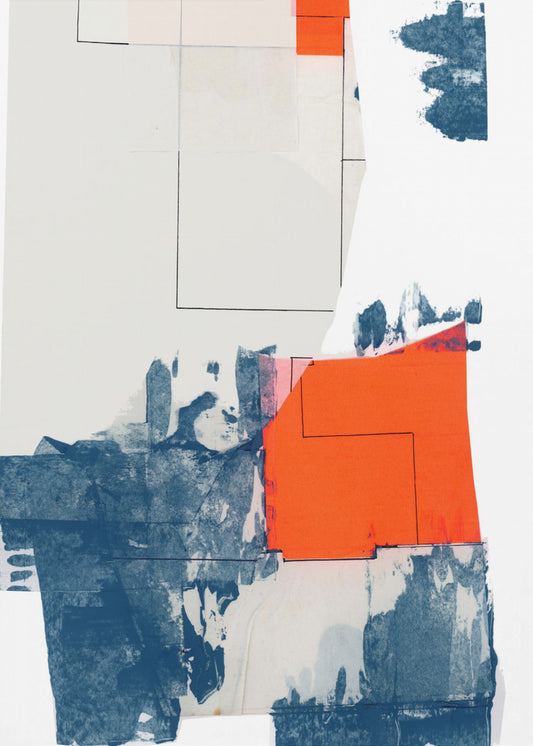 Neutrale abstracte vormen op wit 3 | Canvas