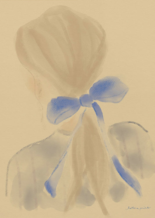 Meisje met een blauw haarlint | Poster