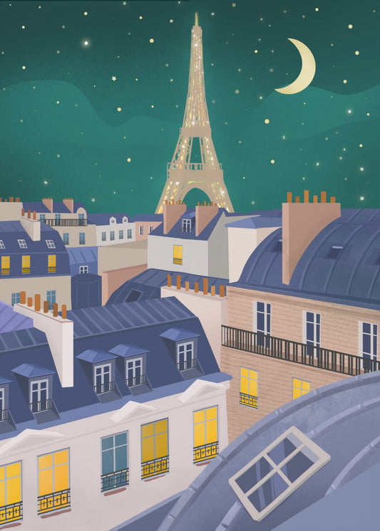 Parijs bij nacht | Poster