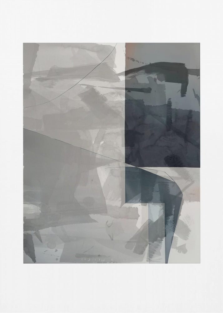 Abstract Monochroom Wassen 2 | Canvas