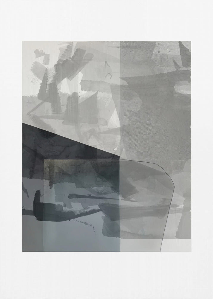 Abstract Monochroom Wassen 1 | Canvas
