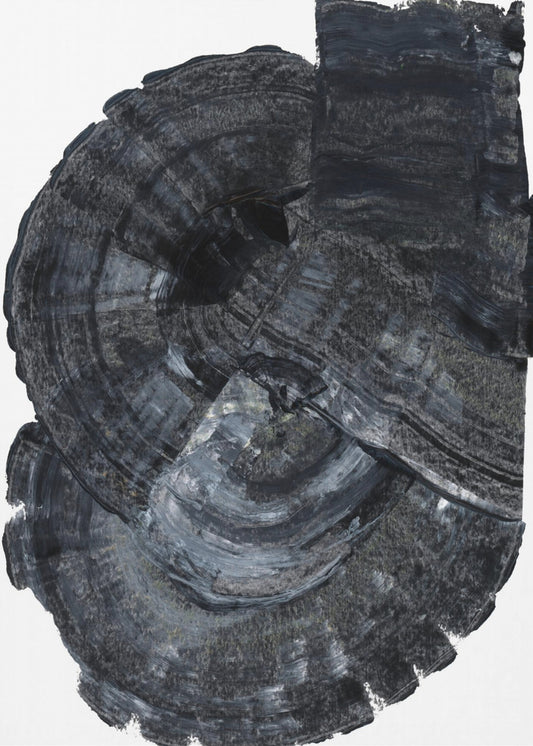 Zwarte Fossiel 1 | Canvas