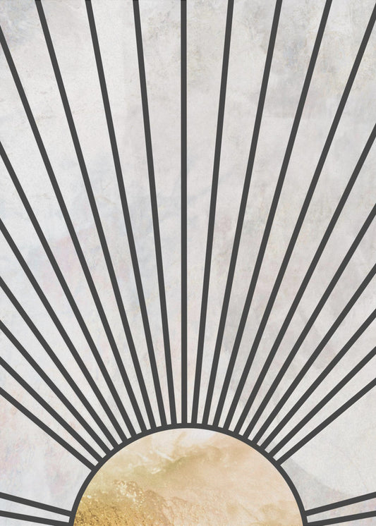 Zwarte goud opkomende zon | Canvas