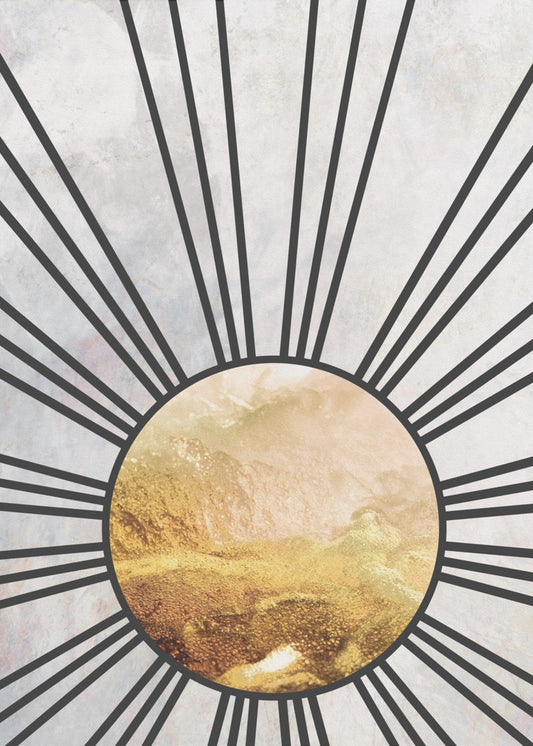 Zwart goud midzon | Canvas