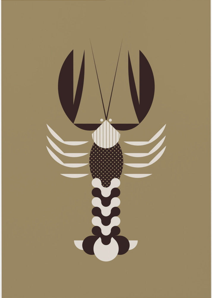 Gouden dieren - Kreeft (goud) | Canvas