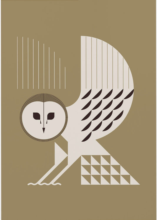 Gouden dieren - Kerkuil (goud) | Canvas