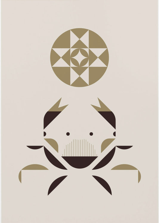 Gouden Dieren - Spookkrab (Wit) | Canvas