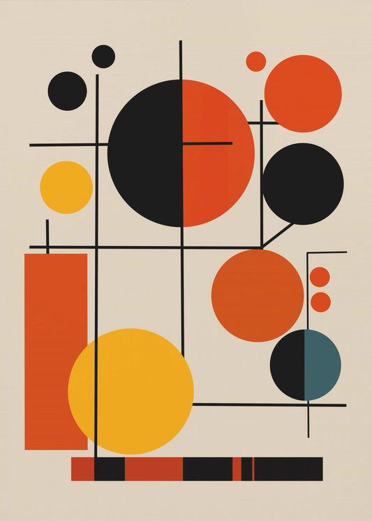 Geometrische vormen en felle kleuren | Poster