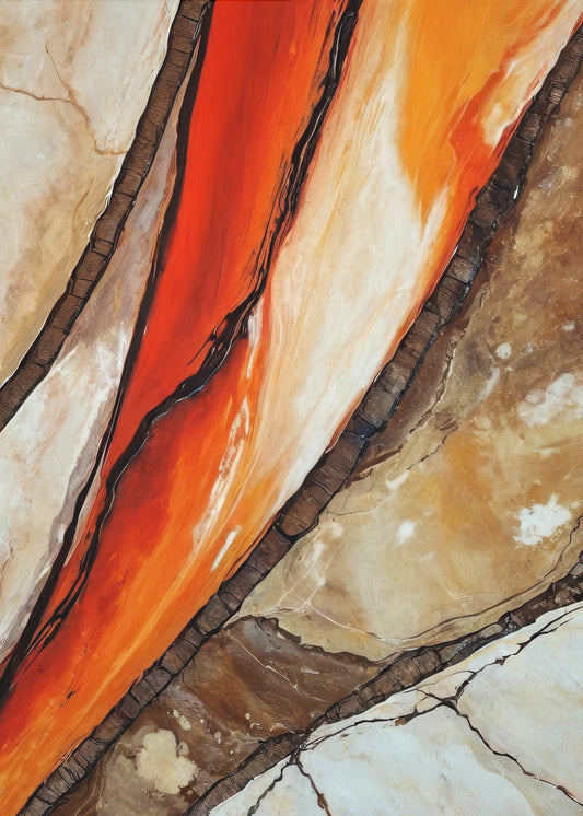 Vurige Canyon Veins | Canvas