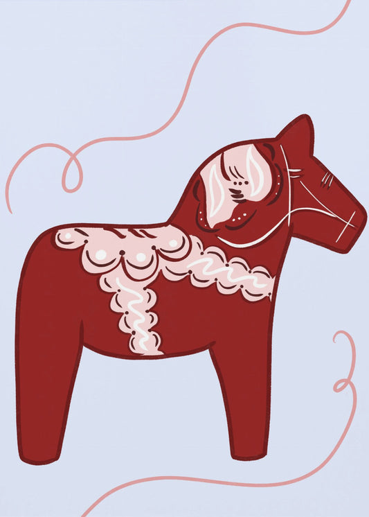 Rood Paard Grillig | Canvas