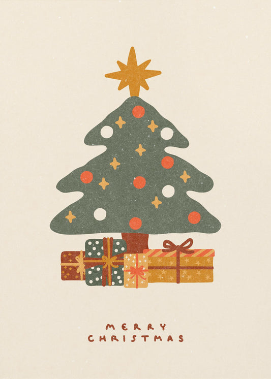 Kerstboom met cadeautjes | Canvas