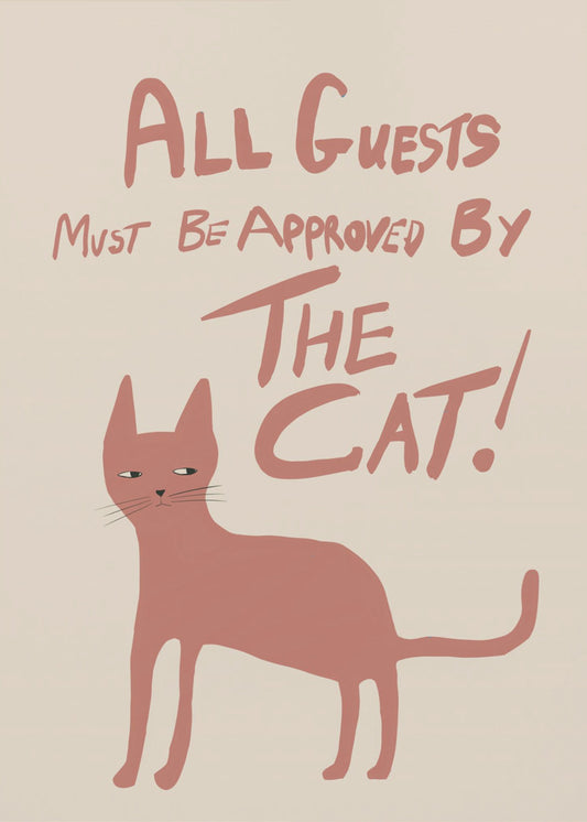 Alle gasten moeten door de kat worden goedgekeurd! | Canvas