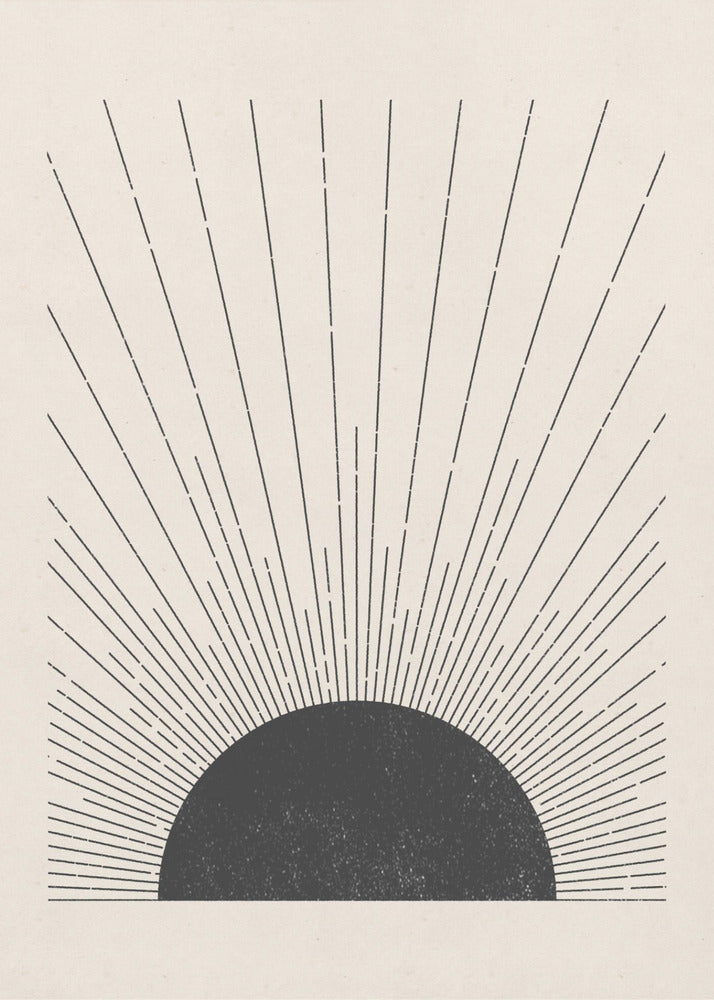 Houtsnede De zon Illustratie | Poster
