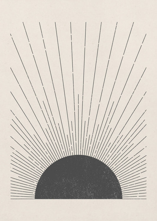 Houtsnede De zon Illustratie | Poster
