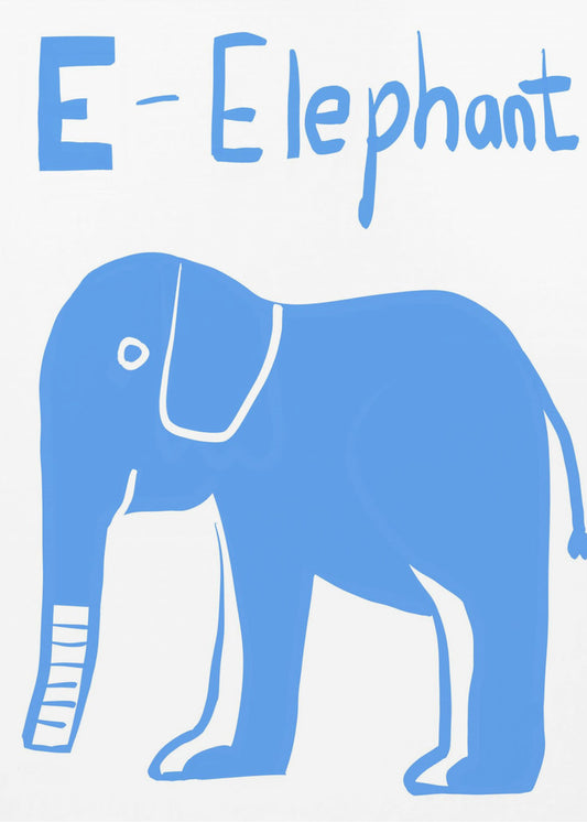 Grote blauwe olifant | Poster