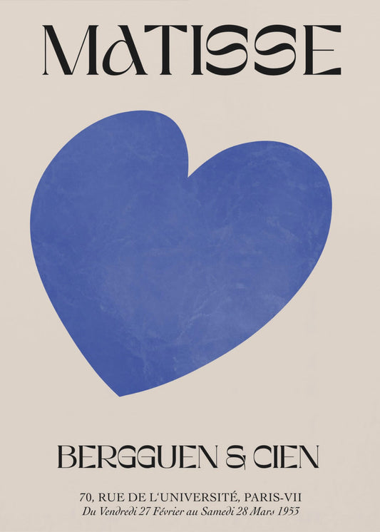 Blauw Hart | Canvas