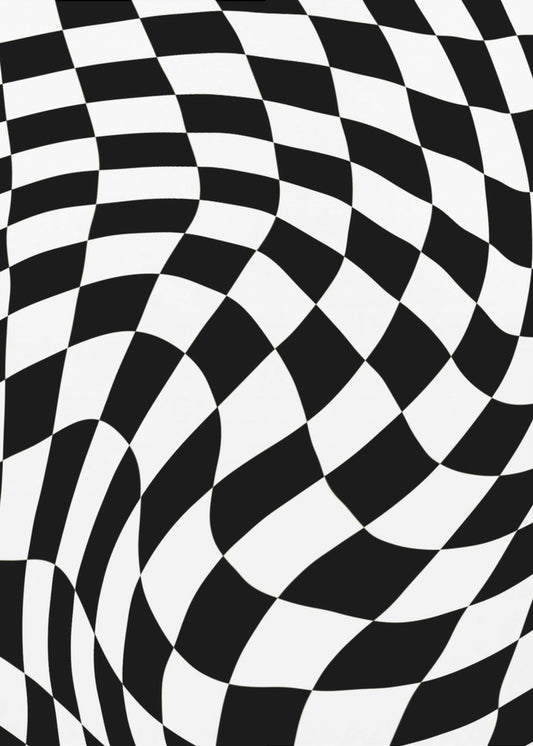 Dambord zwart-wit | Canvas