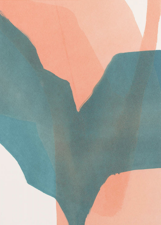 Abstract gedompeld landschap 1 | Poster