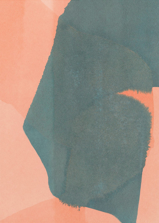 Abstract gedompeld landschap 2 | Poster