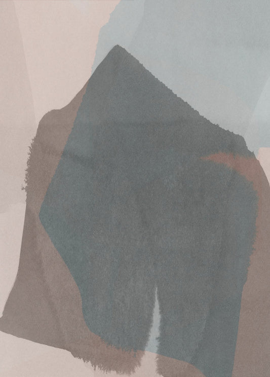 Abstract gedompeld landschap 3 | Poster