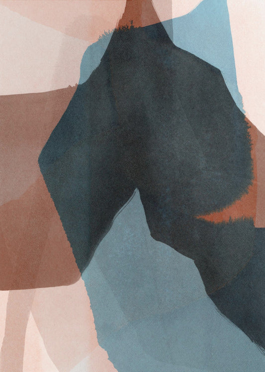 Abstract gedompeld landschap 4 | Poster