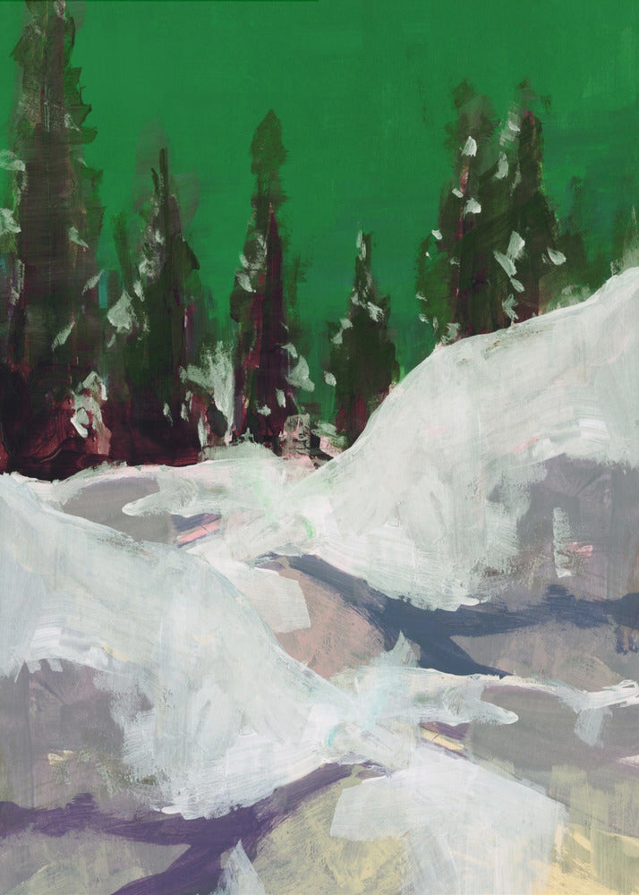 Wintertafereel in het bos 2 | Canvas