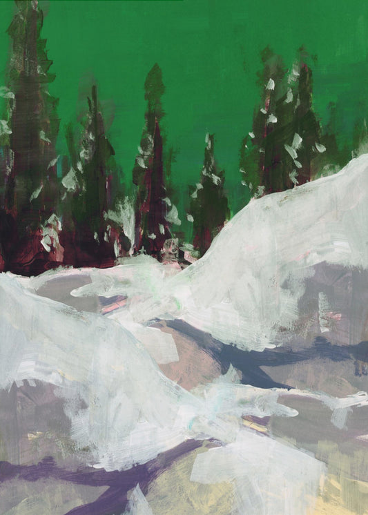 Wintertafereel in het bos 2 | Canvas