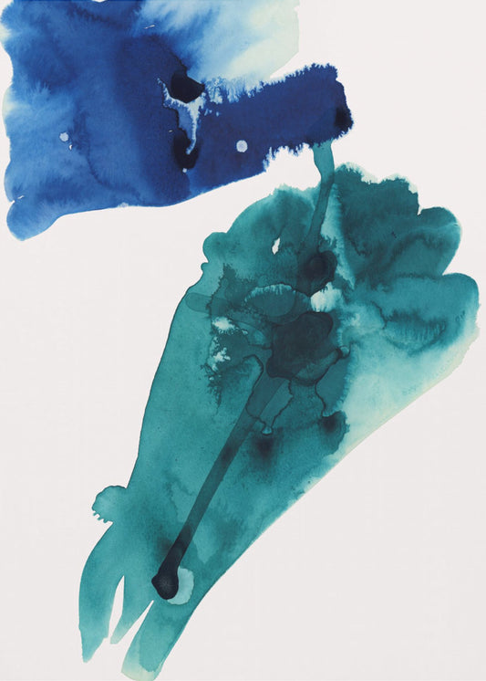 Abstracte aquarelverf, vormen 1 | Canvas